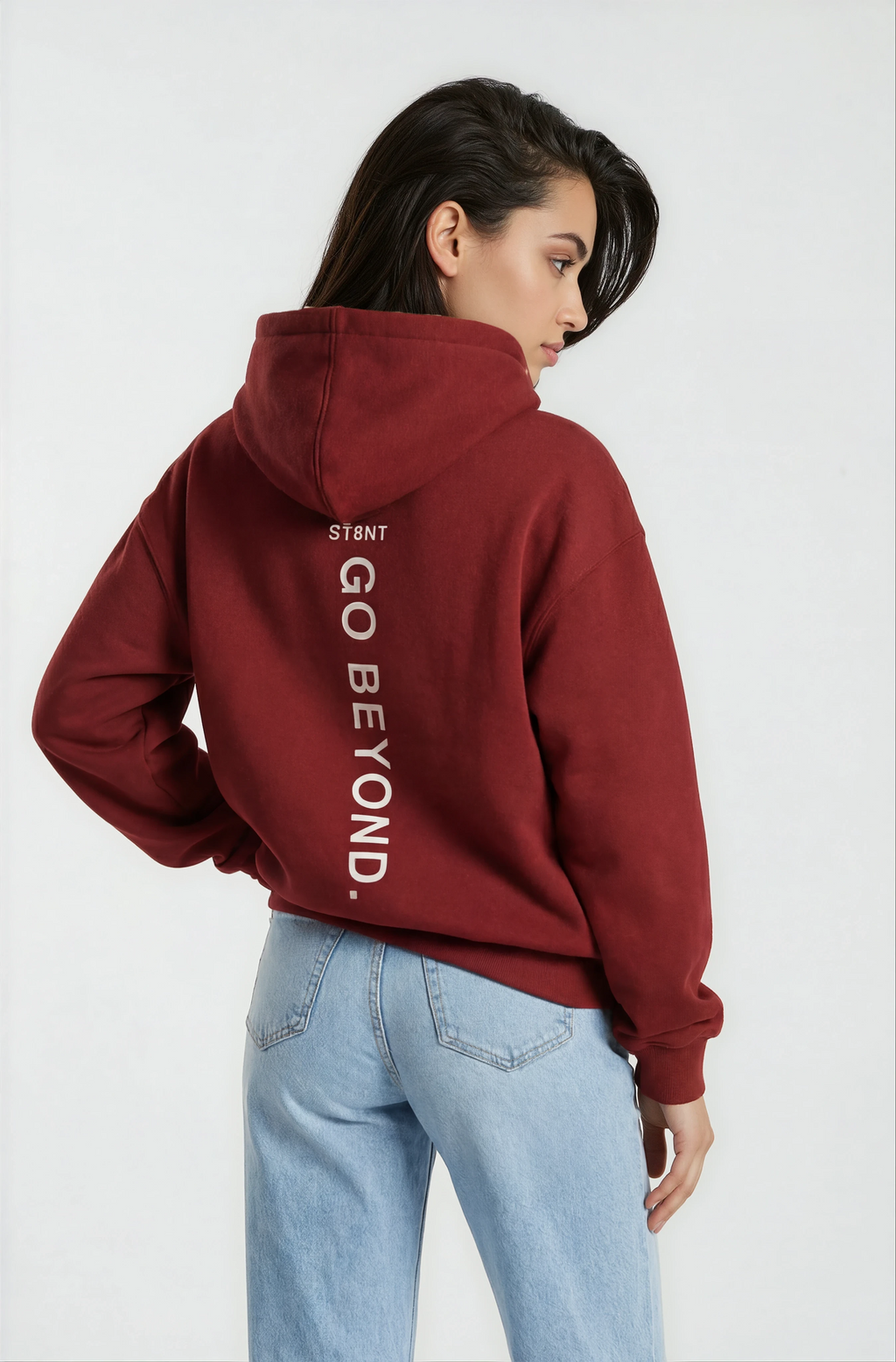 ST8NT Signature Heavyweight Hoodie - Burnt Crimson