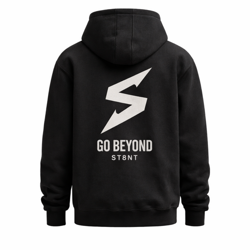 ST8NT Signature Heavyweight Hoodie - Obsidian Black