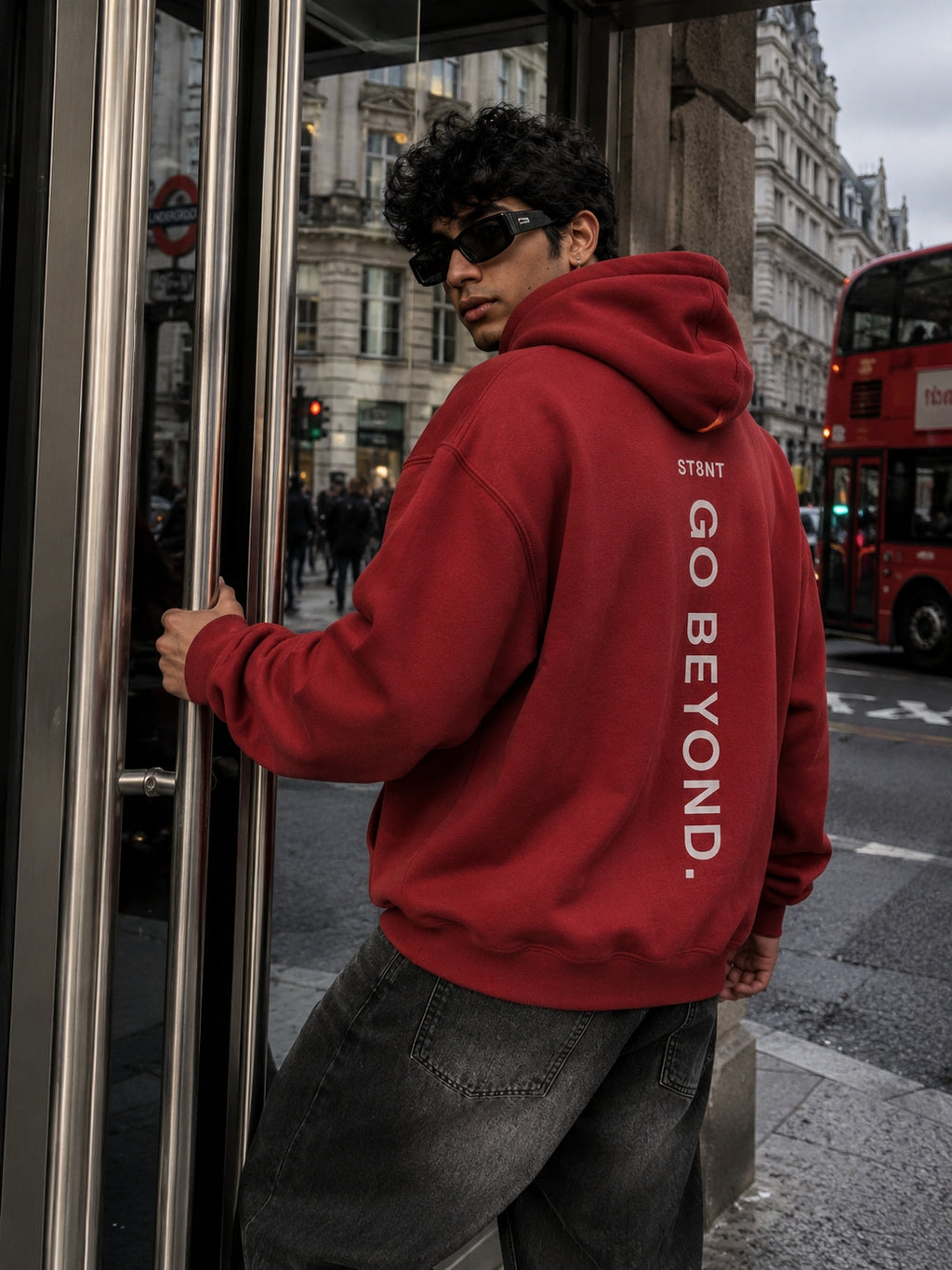 ST8NT Signature Heavyweight Hoodie - Burnt Crimson