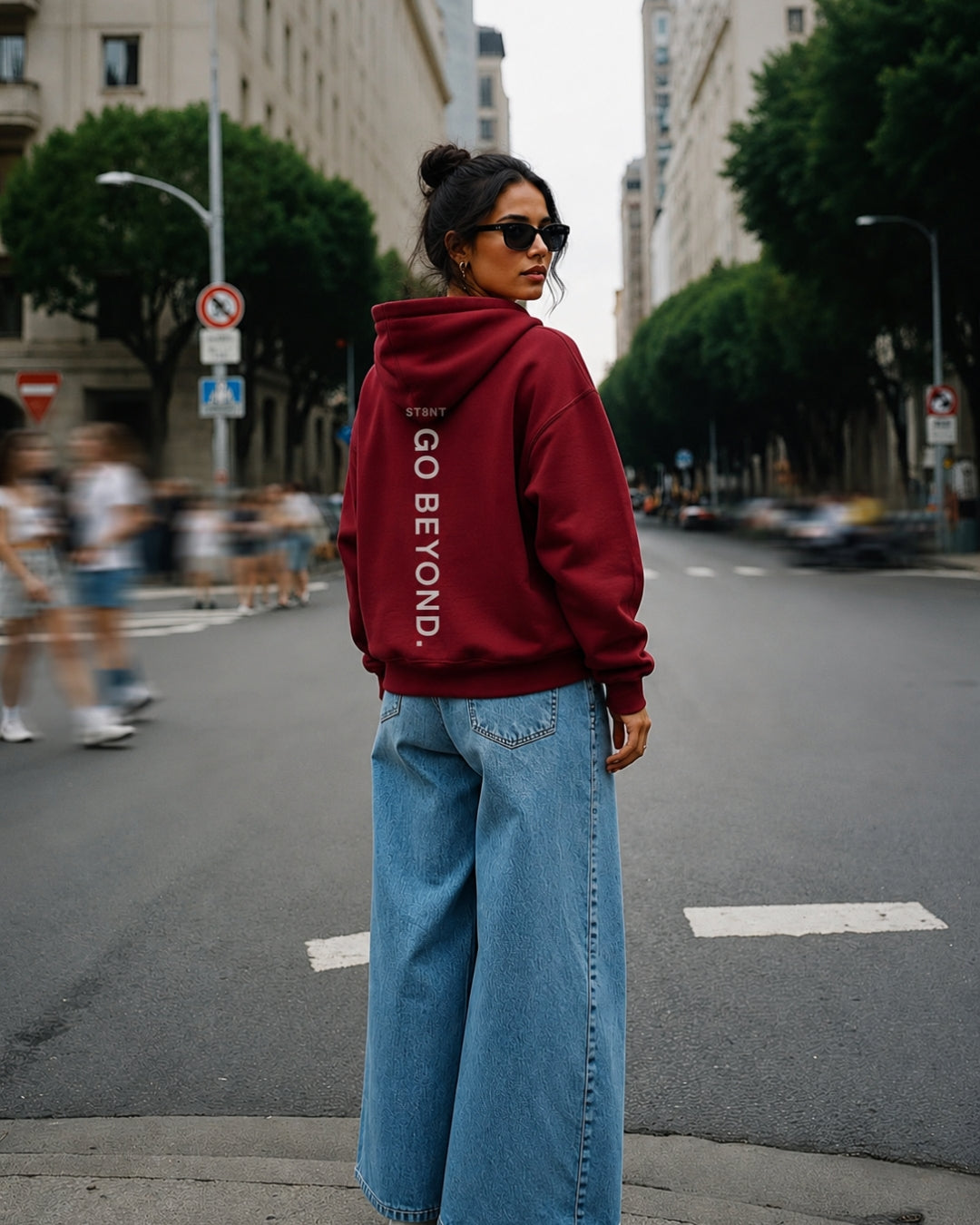 ST8NT Signature Heavyweight Hoodie - Burnt Crimson