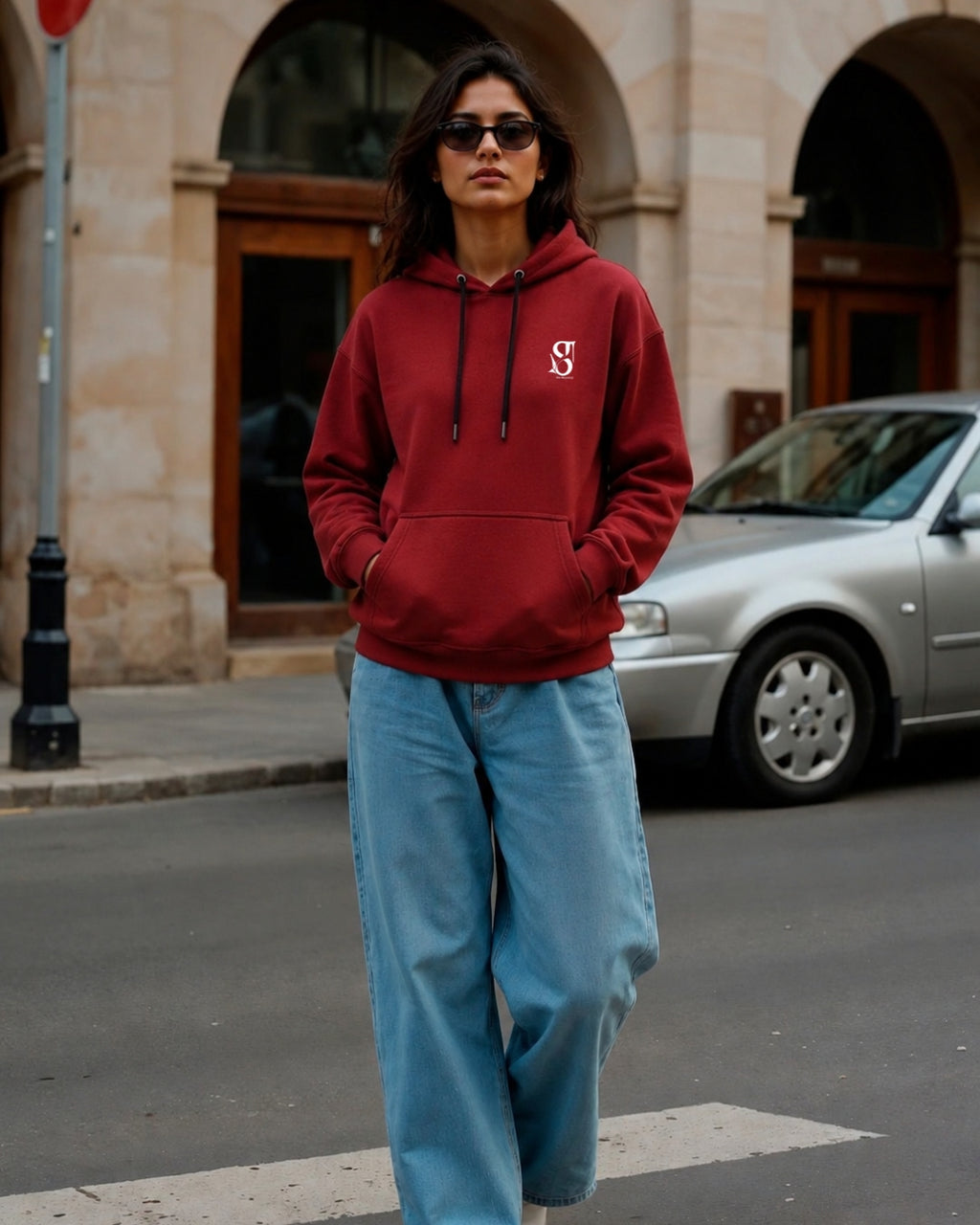ST8NT Signature Heavyweight Hoodie - Burnt Crimson